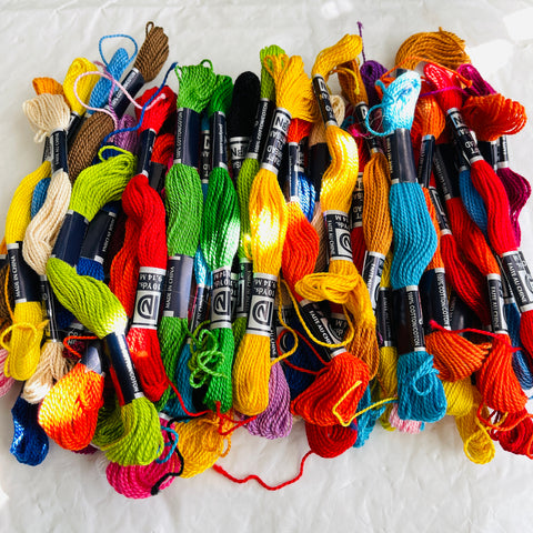 DFN, Janlynn, Bargain Mixed Lot of 54 10 Yard Skeins Various Colors, Embroidery Floss, See Pictures
