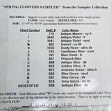 Simple Elegant Designs, Spring Flowers Sampler, Counted Cross Stitch Design Chart