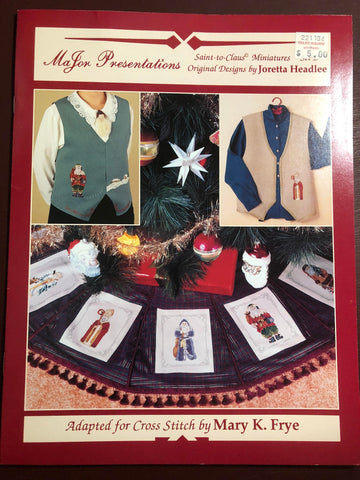 Major Presentations, Saint-to-Claus, Vintage, 1994, Counted Cross, Stitch Designs