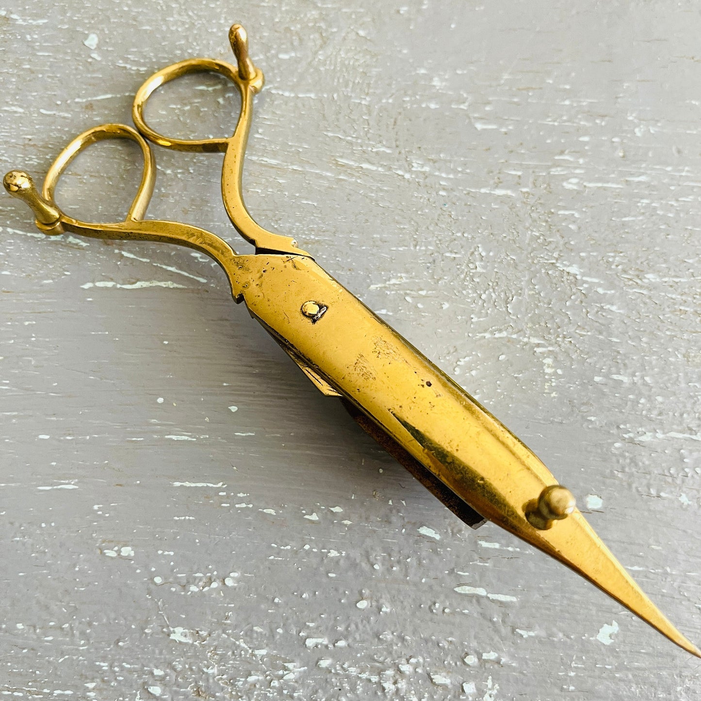 Brass Wick Trimmer Scissors Style Candle Snuffer For Your Vintage Candle Snuffer Collection