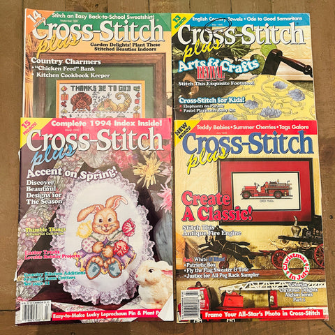 Cross Stitch Plus magazine, Lot of 4 issues, see description*