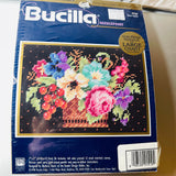 Bucilla, Floral Basket, Vintage 1998, Needlepoint Kit, 7 By 5 Inches
