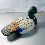 Weiss, Mallard Duck, hand painted porcelain, made in Brazil, vintage collectible figurine