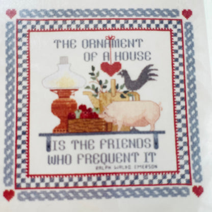 Needle Maid Designs, NMC-45, Second Friendship Pillow/Square, Counted Cross Stitch Design Chart