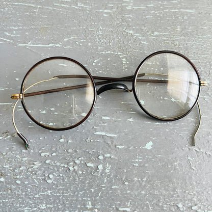 Round wire rim vintage eyewear choice of glasses* or clip ons*, see description*