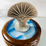 ACE Fellows Program, Magoun Pewter Emblem on wooden jewelry/trinket Box, made in Brazil