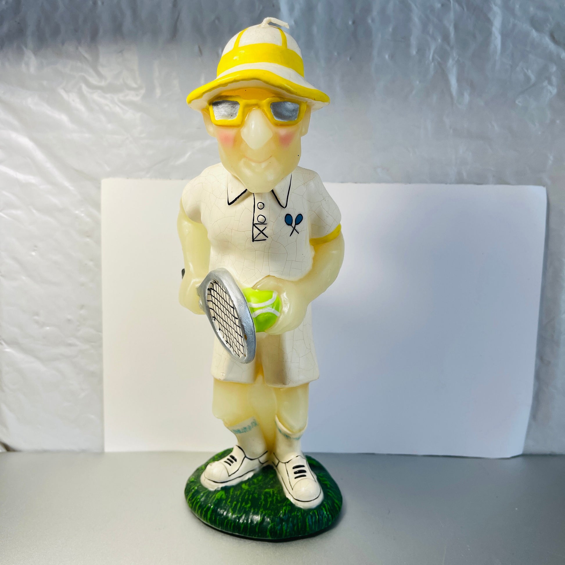 Boston Warehouse Trading, Tennis Player Candle, Vintage Collectible Wax Figurine