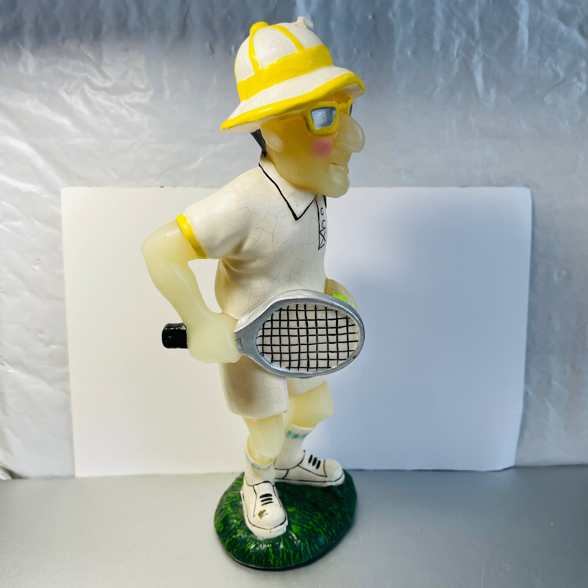 Boston Warehouse Trading, Tennis Player Candle, Vintage Collectible Wax Figurine