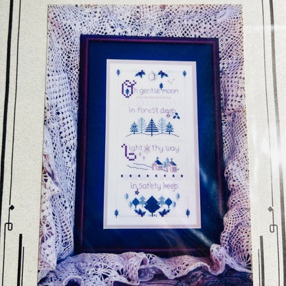 Stitcher's Attic Designs, Oh Gentle Moon, with Charm, Vintage 1995, Counted Cross Stitch Chart