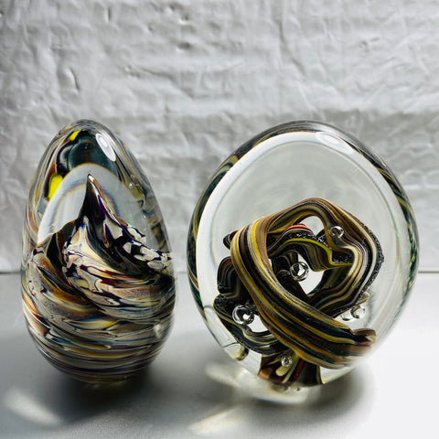 CC Walters, Choice of 2, Signed By Artist, Vintage 1999, Art Glass, Paper Weights, See Variations*