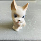 Cute white puppy porcelain figurine made in Japan vintage collectible