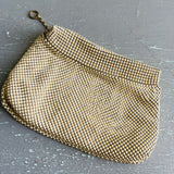 Whiting & Davis, beautiful, vintage, off-white mesh, 6.5 by 4.75 inch, clutch style, collectible purse*