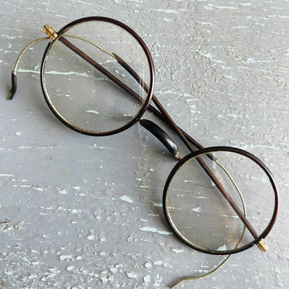 Round wire rim vintage eyewear choice of glasses* or clip ons*, see description*