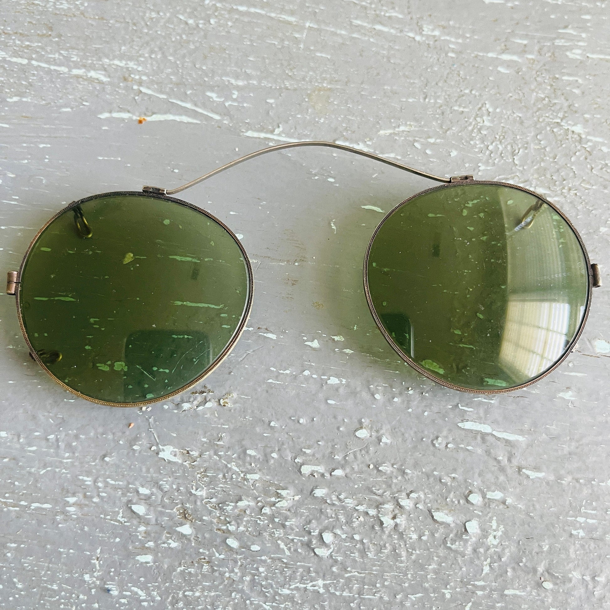 Round wire rim vintage eyewear choice of glasses* or clip ons*, see description*