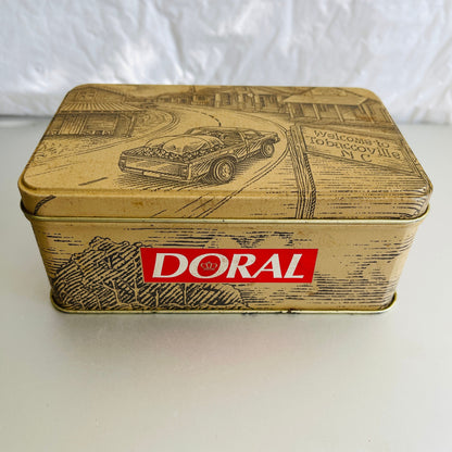 Doral, pickup truck, heading into Tobaccoville, NC, vintage 1996, tobacciana, collectible tin*