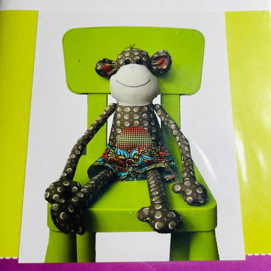 Melly & Me, Fun Fabulous Design, Magoo, MO35, Monkey, 23 inch, Stuffed Toy, Sewing Design Pattern