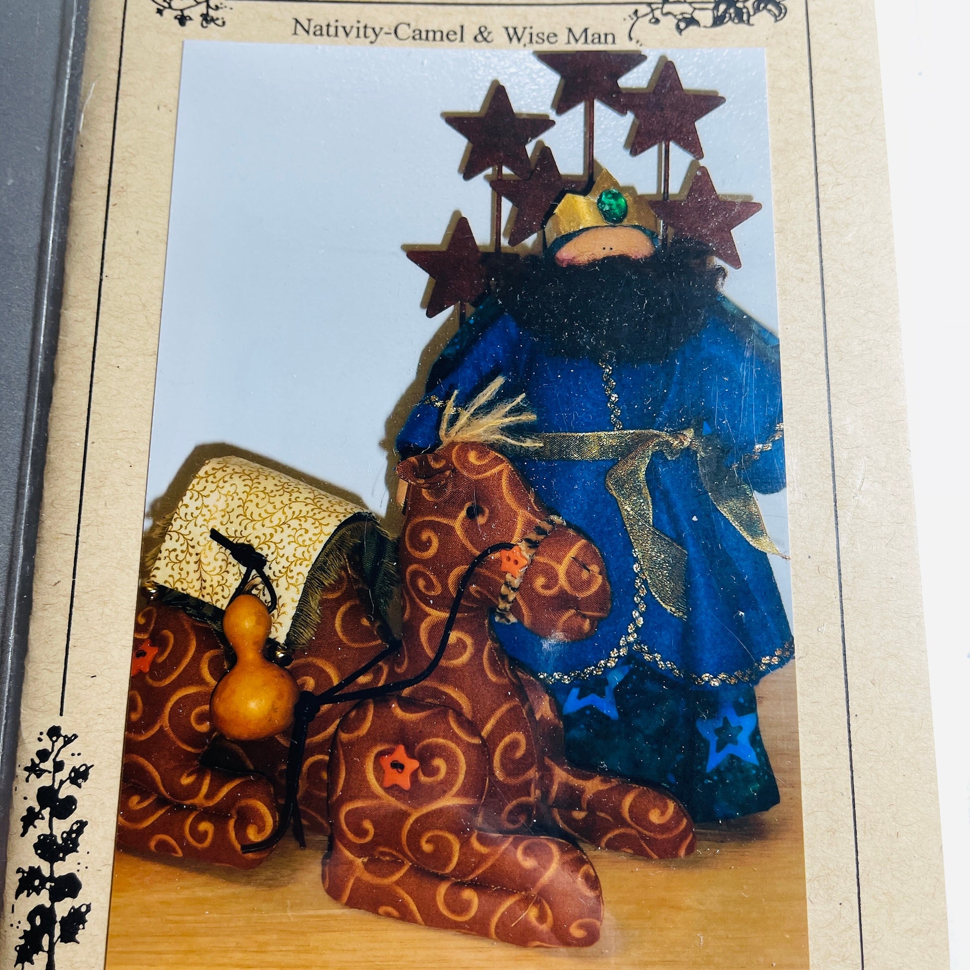 Hollyhocks and Ivy, Choice of Nativity Camel and Wise Man, or Shepard and Sheep*