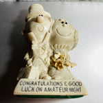 Just Married, Congratulations & Good Luck On Amateur Night, Vintage 1970, Collectible Figurine