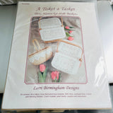 Lorri Birmingham Designs, A Tisket a Tasket, Pattern , Fabric, Floss, Beads, Baskets Not Included