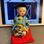 Very Cute Pair of Japanese Dolls with Porcelain Head and Legs, made in Japan, Vintage Collectibles*