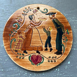 Pennsbury Pottery, Fresh Pie For the Family, Round Ceramic Trivet Style Vintage Decorative Wall Hanging