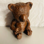 Red Mill, Handcrafted Bear, Crushed Pecans and Lacquer, Vintage 1986, Decorative Collectible Figurine