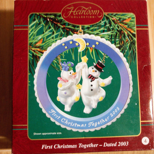 Carlton, First Christmas Together, Dated 2003, Heirloom Collection Ornament