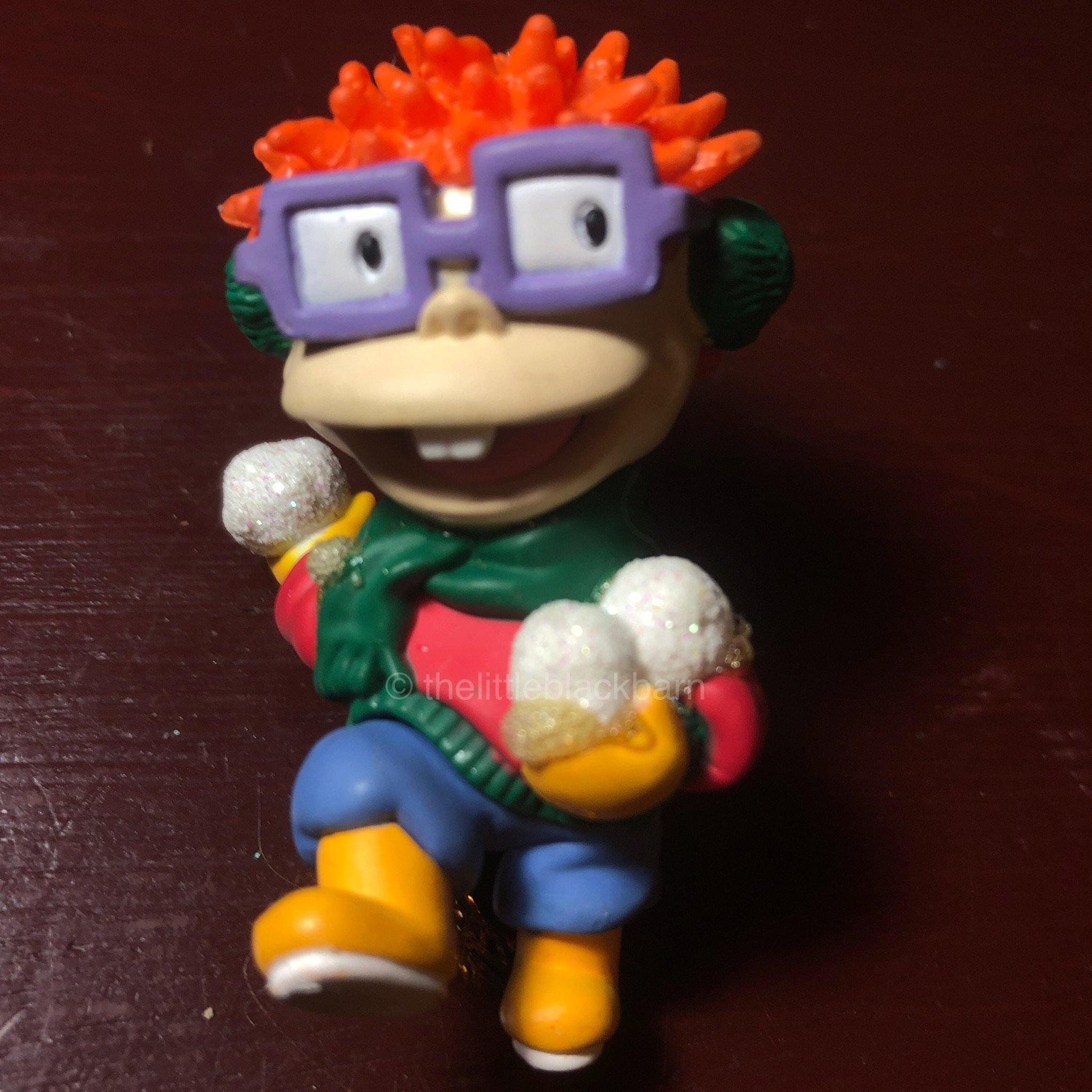 Rugrats Chuckie, in Earmuffs and Scarf, Throwing Snowballs, Viacom, Vintage 1998*