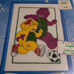 Janlynn, Barney, Playtime Fun, Counted Cross Stitch Kit, with frame included