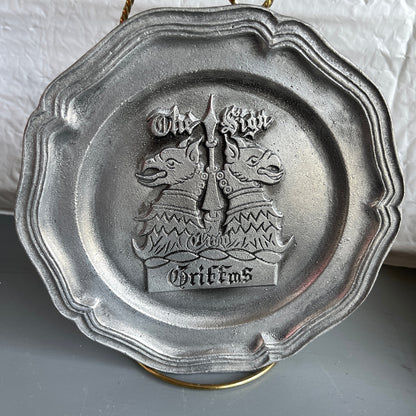 Pewter Tavern Plates, Choice Of 3, Raised Pictorial, Vintage Collectible Plates, See Variations*