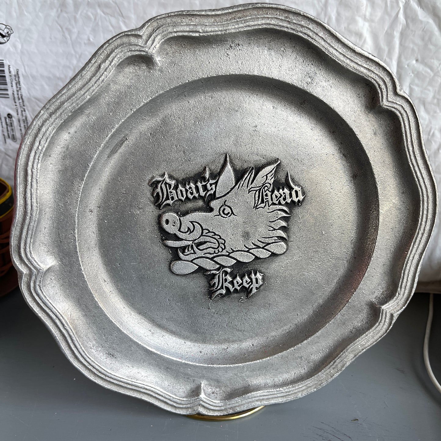 Pewter Tavern Plates, Choice Of 3, Raised Pictorial, Vintage Collectible Plates, See Variations*