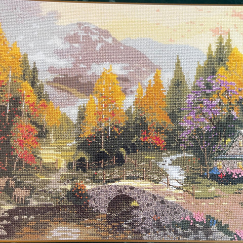 Thomas Kinkade, Painter of Light,  The Valley of Peace, 90068, Vintage 1999, Counted Cross Stitch, or Needlepoint Chart*