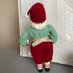 Beautiful, Very Detailed, Santa in Work Apron Painting A Hobby Horse, Vintage, Decorative Collectible, Christmas Figurine