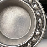 Pewter, RWP Wilton, Encircled In Raised Pewter Seashells, Vintage Collectible Trinket Bowl