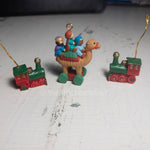 Hallmark, Two Choo Choos and a Camel, Set of 3 Mini Pull Toy Keepsake Ornaments