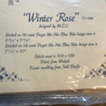 Lavender & Lace, Winter Rose, Stitch Count 103 by 139, Vintage, Counted Cross Stitch Pattern