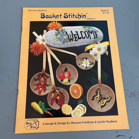 Sew Fine Presents, Basket Stitchin', Volume 1, Vintage 1983, Counted Cross Stitch Chart