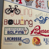 American School of Needlework, 50 cross stitch Sports Designs, Vintage 1991, Counted Cross Stitch Chart Booklet