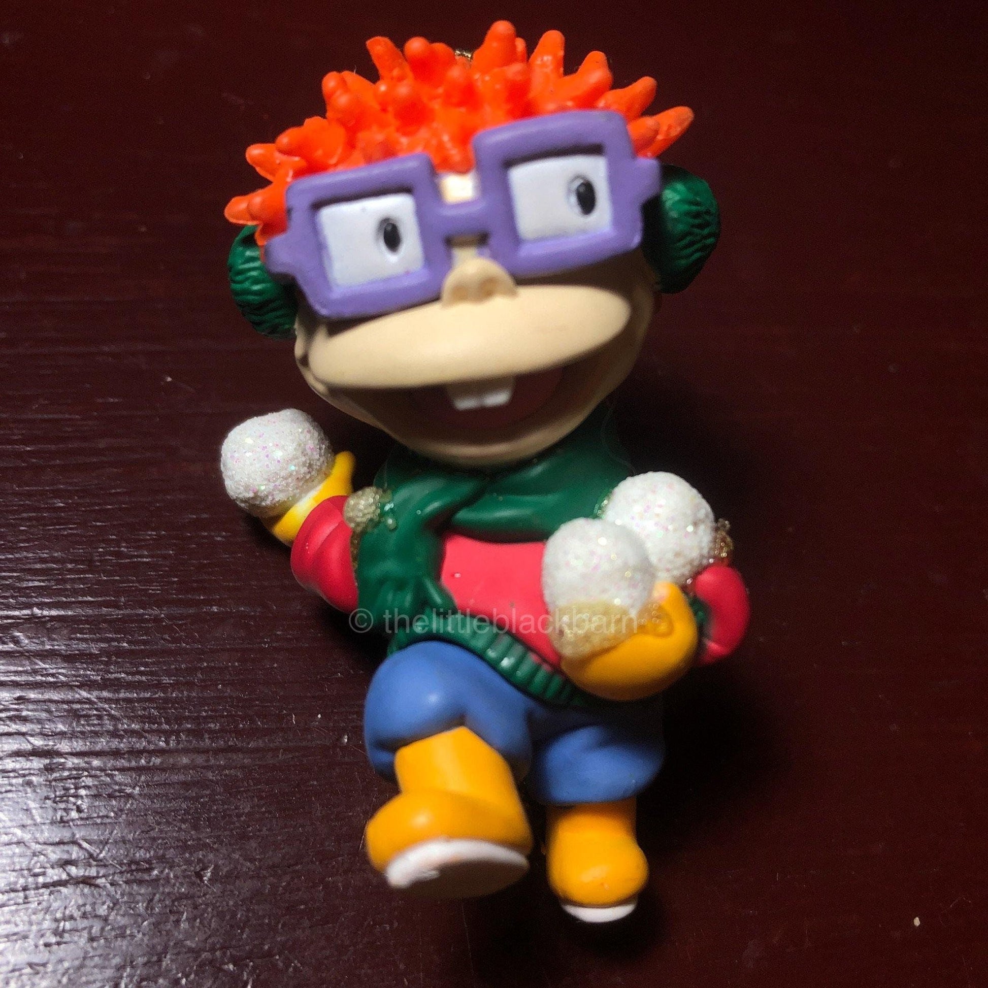 Rugrats Chuckie, in Earmuffs and Scarf, Throwing Snowballs, Viacom, Vintage 1998*