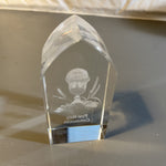 Laser Etched Glass First Holy Communion vintage commemorative By jeweled Cross