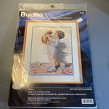 Bucilla Mine 41790, Vintage 1997, Counted Cross Stitch Kit, Stitched On 14 Count White AIDA, 11 by 14 inches