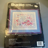 Bucilla Children Add Love  40493, Kooler Design Studio, Vintage 1990, Counted Cross Stitch Kit*