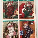 House of White Birches, Festive Christmas Stockings, by Joan Green, Vintage, 1996, Plastic Canvas, pattern book