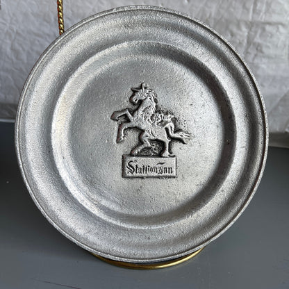 Pewter Tavern Plates, Choice Of 3, Raised Pictorial, Vintage Collectible Plates, See Variations*