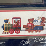 Dale Burdett Teddy Bear Express Vintage 1985 Counted Cross Stitch Kit