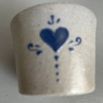 R.U.S. Stoneware Heart with Flourishes Vintage Small Trinket Cup