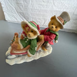 Cherished Teddies, Lindsey and Lyndon Walking In Wonderland 141178 Vintage 1997 Collectible Figurine