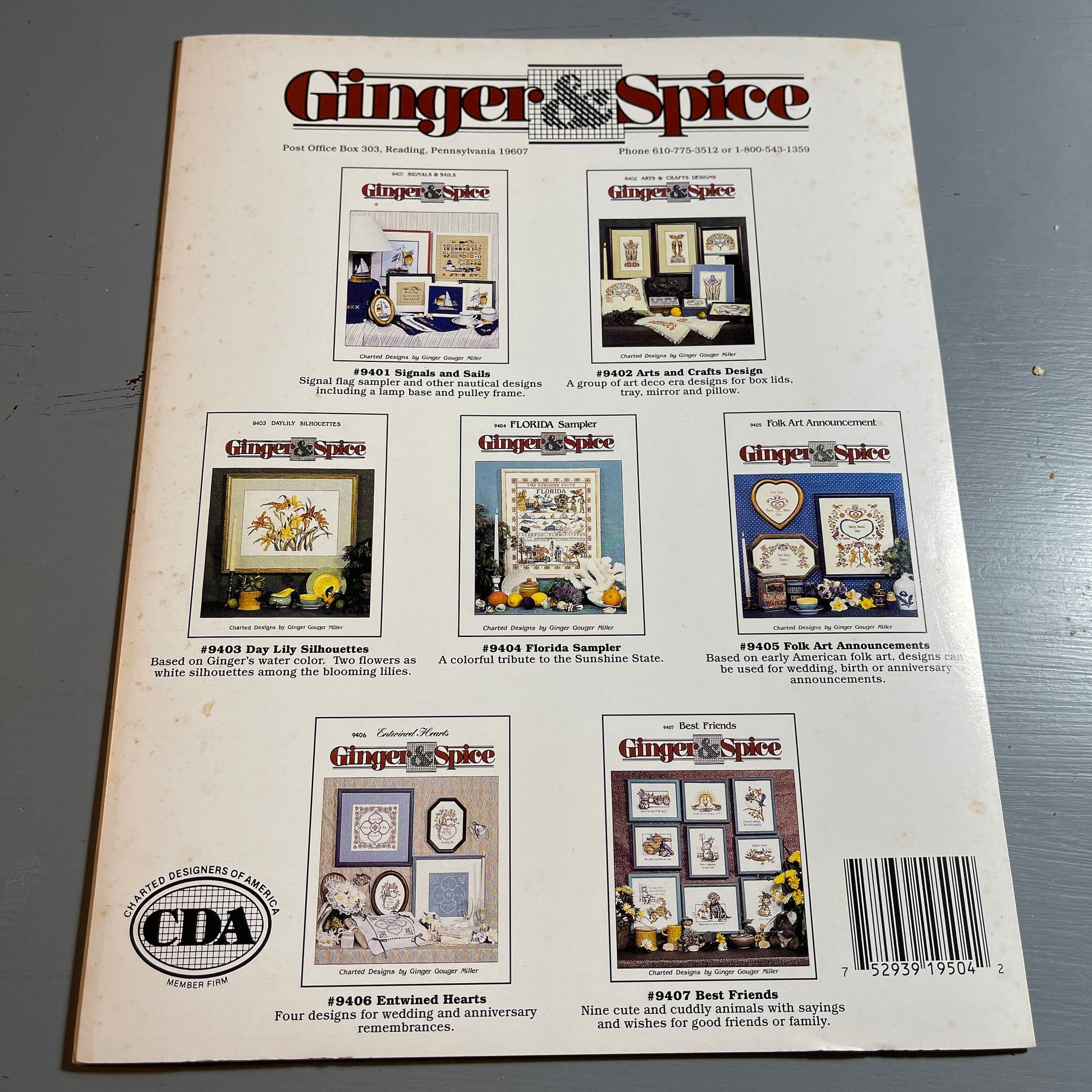 Ginger & Spice, The Silk Parasol, Charted Designs by Ginger Gouger Vintage 1995, Counted Cross Stitch Pattern 9504*