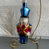 Nutcracker Pair of Toy Soldier Glass Christmas Tree Ornaments
