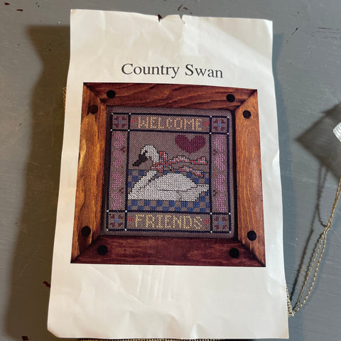 Cross My Heart Country Swan Vintage 1987 Mini Counted Cross Stitch Kit